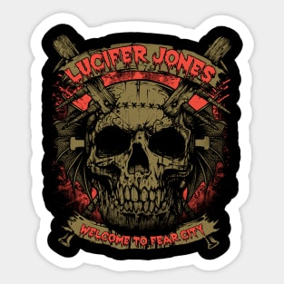 Lucifer Jones Skull Sticker